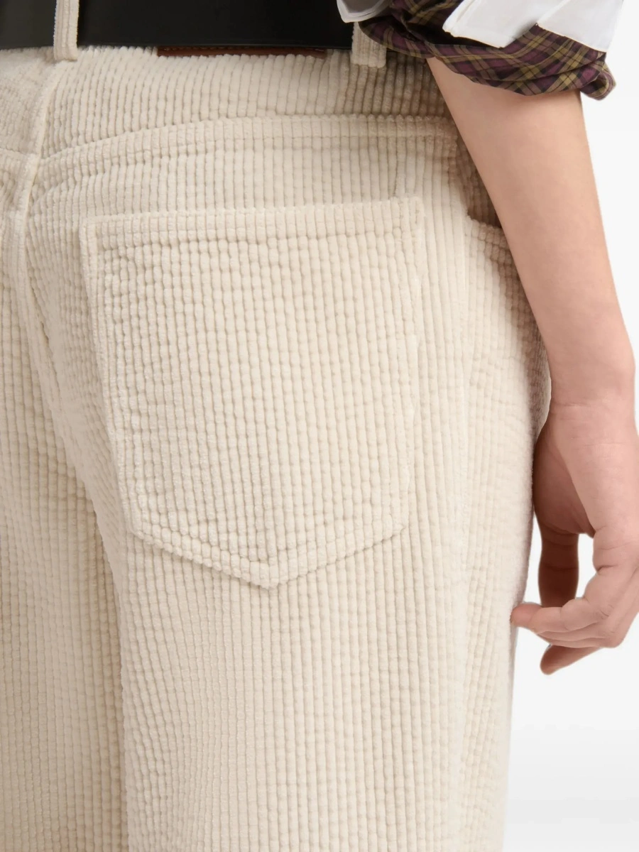 Pantaloni casual Marni multicolor din catifea reiata - Img 7