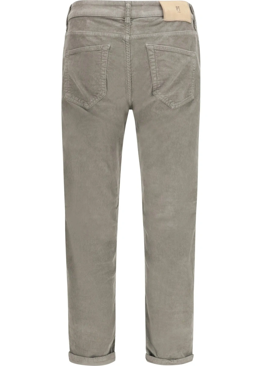 Pantaloni casual PT TORINO multicolor din catifea reiata - Img 2