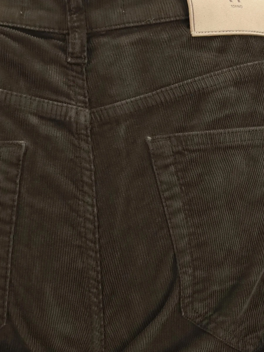 Pantaloni casual PT TORINO multicolor din catifea reiata - Img 5