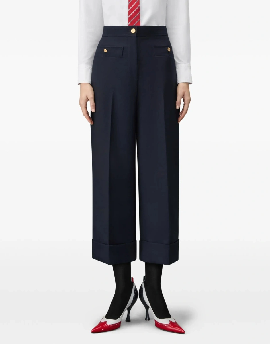 Pantaloni casual Thom Browne albastri - Img 5