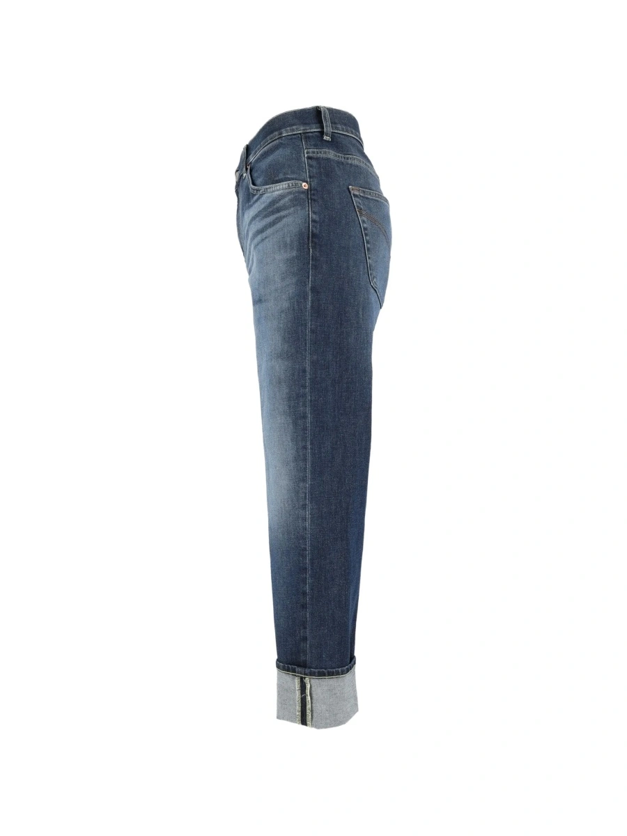 Pantaloni conici Dondup albastri - Img 3
