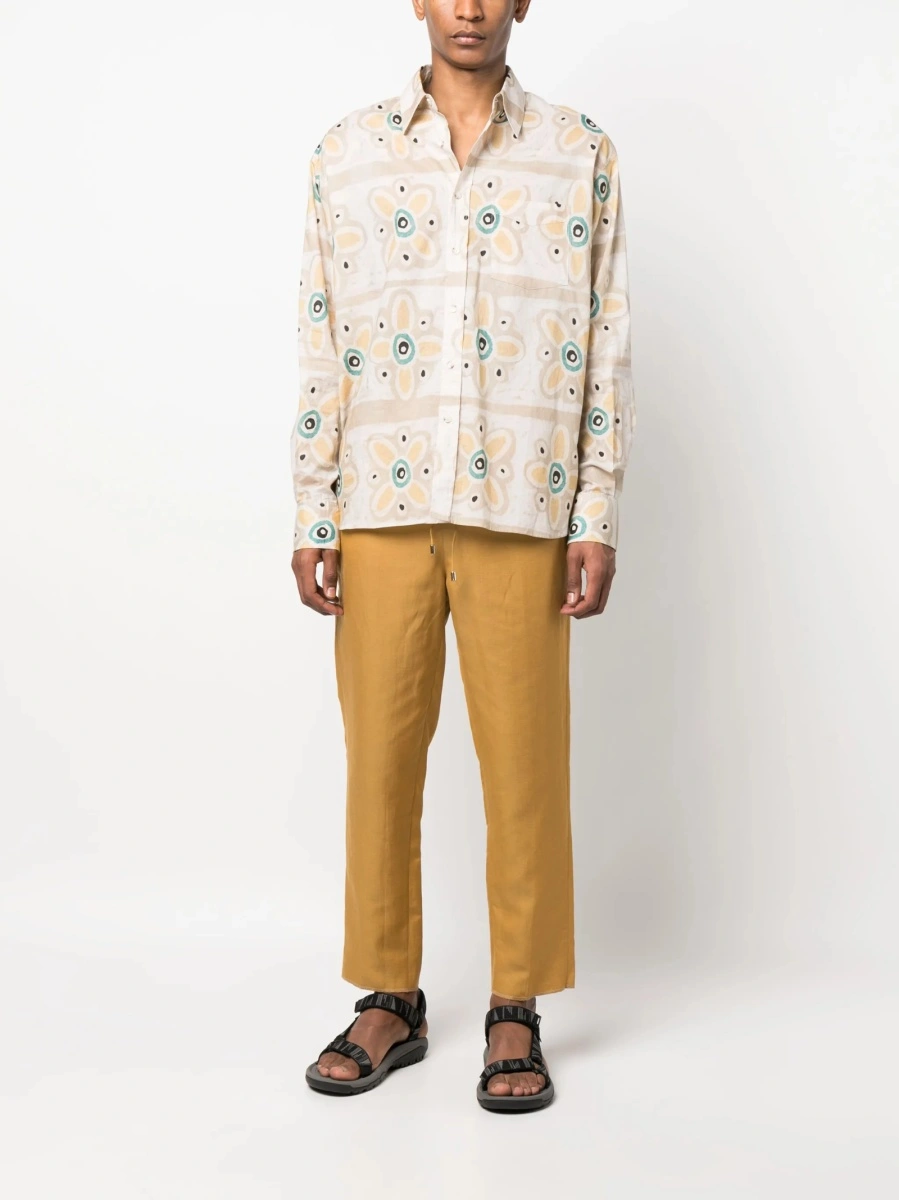 Pantaloni conici ETRO maro - Img 2