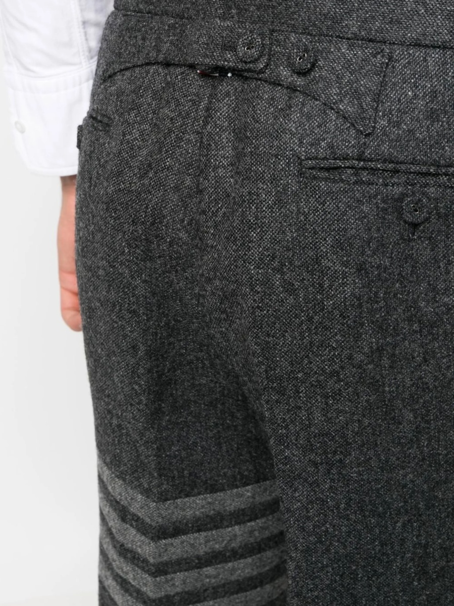 Pantaloni conici Thom Browne gri din lana - Img 5
