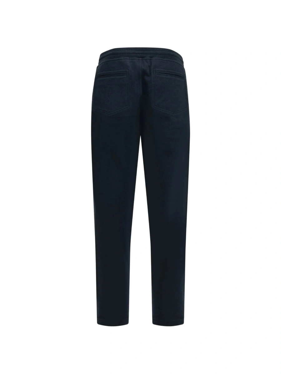 Pantaloni de trening Brunello Cucinelli albastri din casmir si bumbac - Img 2