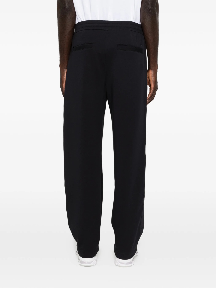 Pantaloni de trening Emporio Armani albastri din bumbac si polyester - Img 4