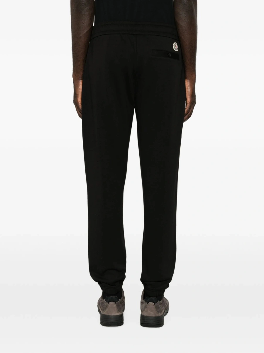 Pantaloni de trening Moncler negri din elastan si bumbac - Img 4