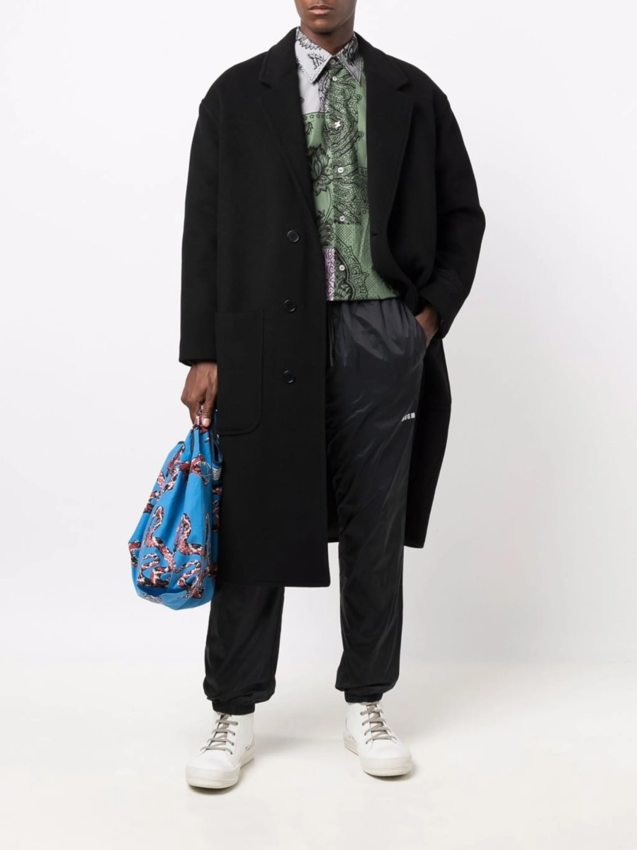Pantaloni de trening MSGM negri din poliamida - Img 2