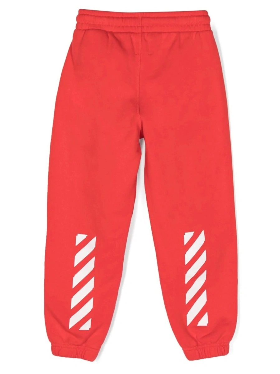 Pantaloni de trening Off-White rosii din bumbac - Img 2