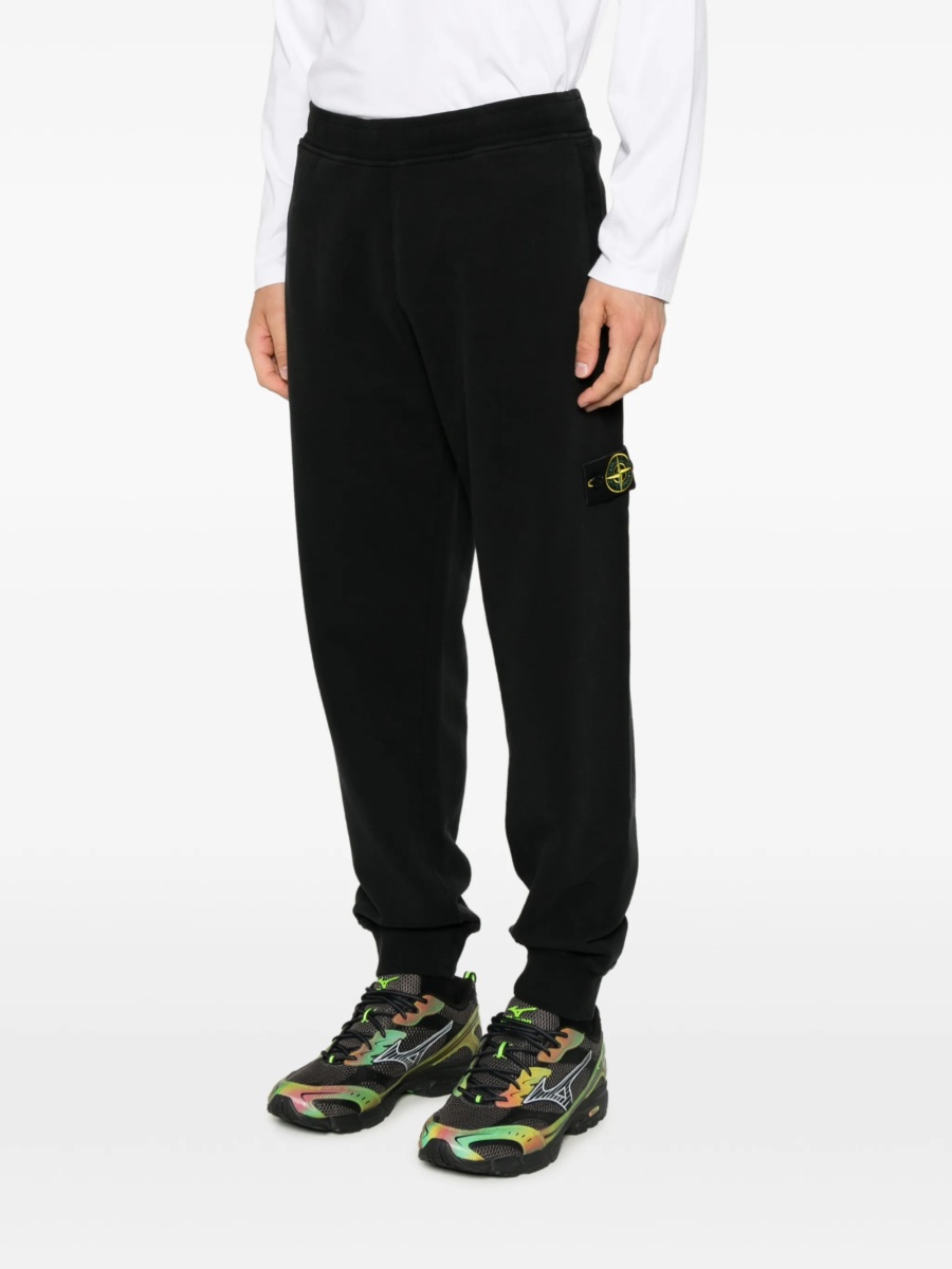 Pantaloni de trening Stone Island negri din bumbac - Img 3