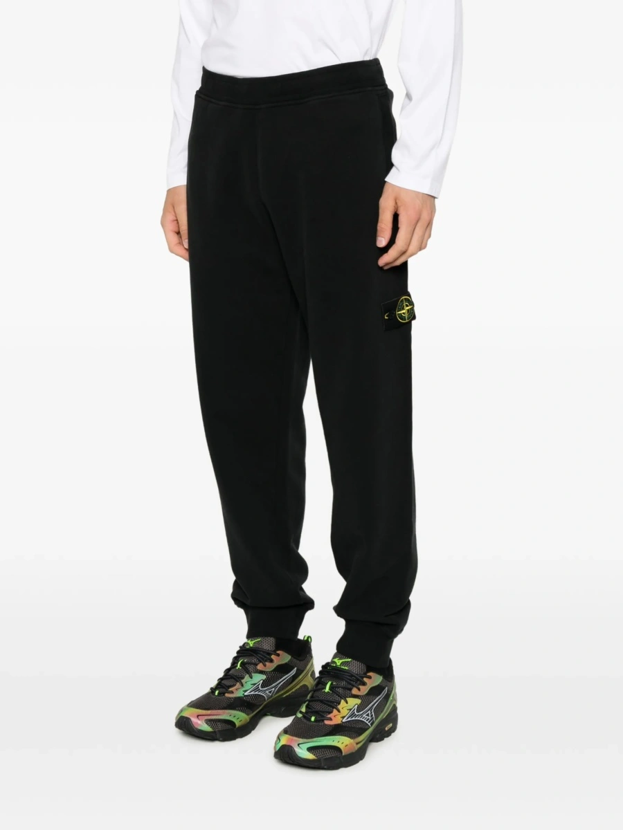 Pantaloni de trening Stone Island negri din bumbac - Img 3
