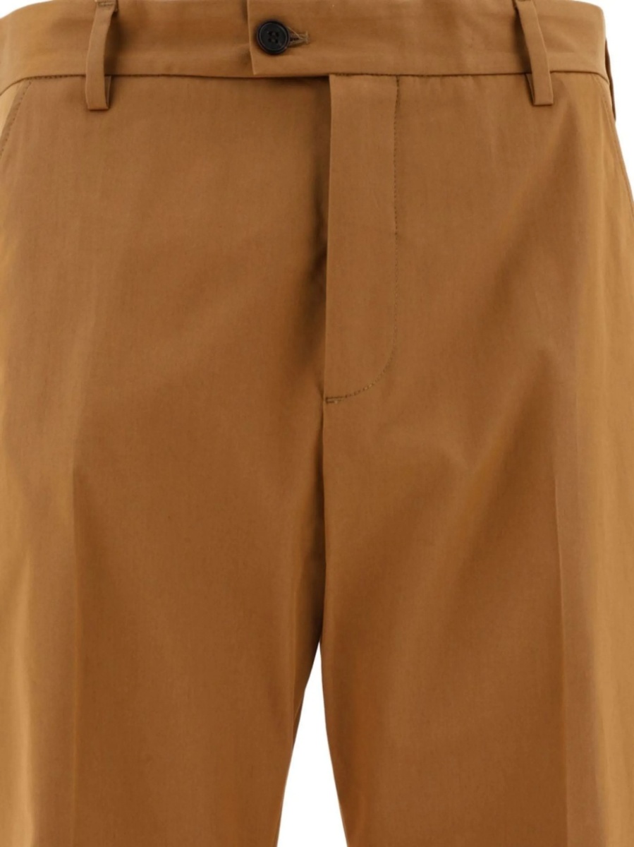 Pantaloni drepti Alexander McQueen maro din bumbac si polyester - Img 3