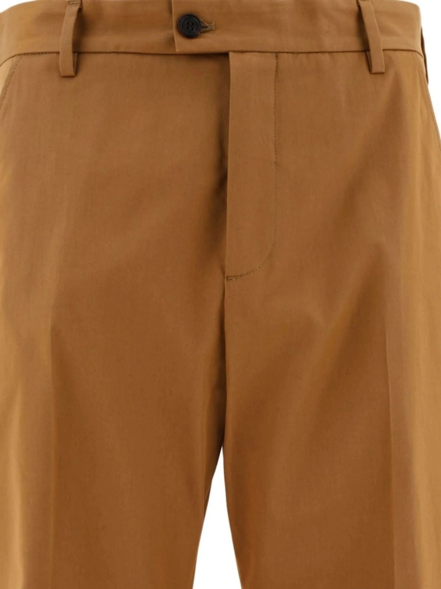 Pantaloni drepti Alexander McQueen maro din bumbac si polyester - Img 3