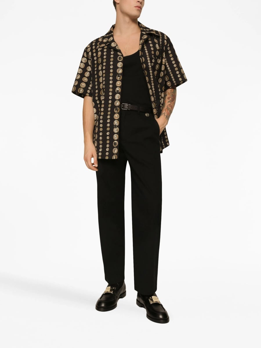Pantaloni drepti Dolce &amp; Gabbana negri - Img 2