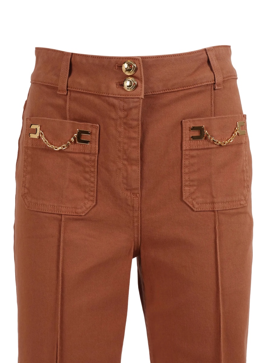 Pantaloni drepti Elisabetta Franchi maro - Img 3