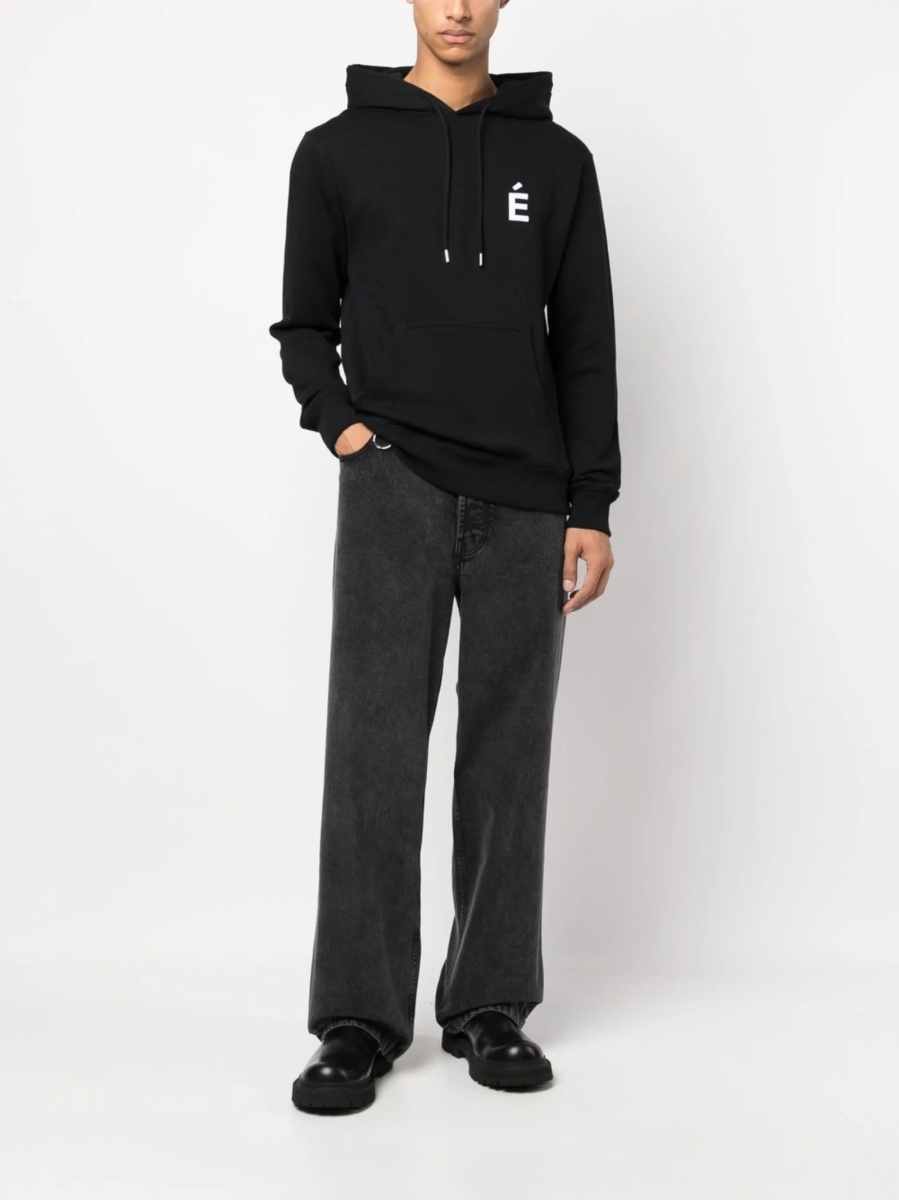 Pantaloni drepti ÉTUDES negri din bumbac organic - Img 2