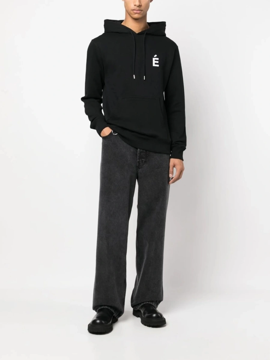 Pantaloni drepti ÉTUDES negri din bumbac organic - Img 2