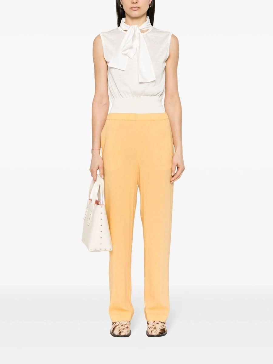 Pantaloni drepti Fabiana Filippi galbeni - Img 2