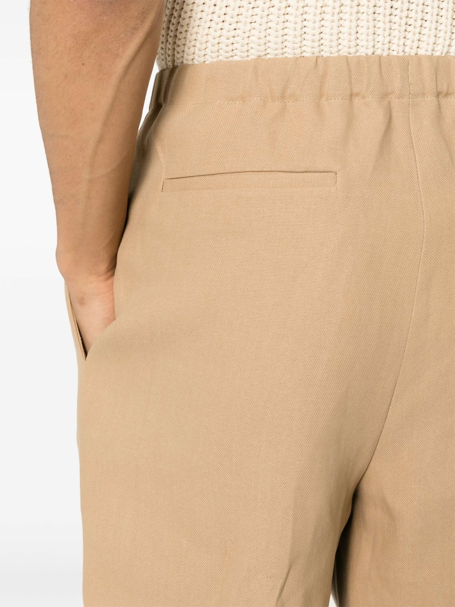 Pantaloni drepti Fendi neutri din hartie - Img 5