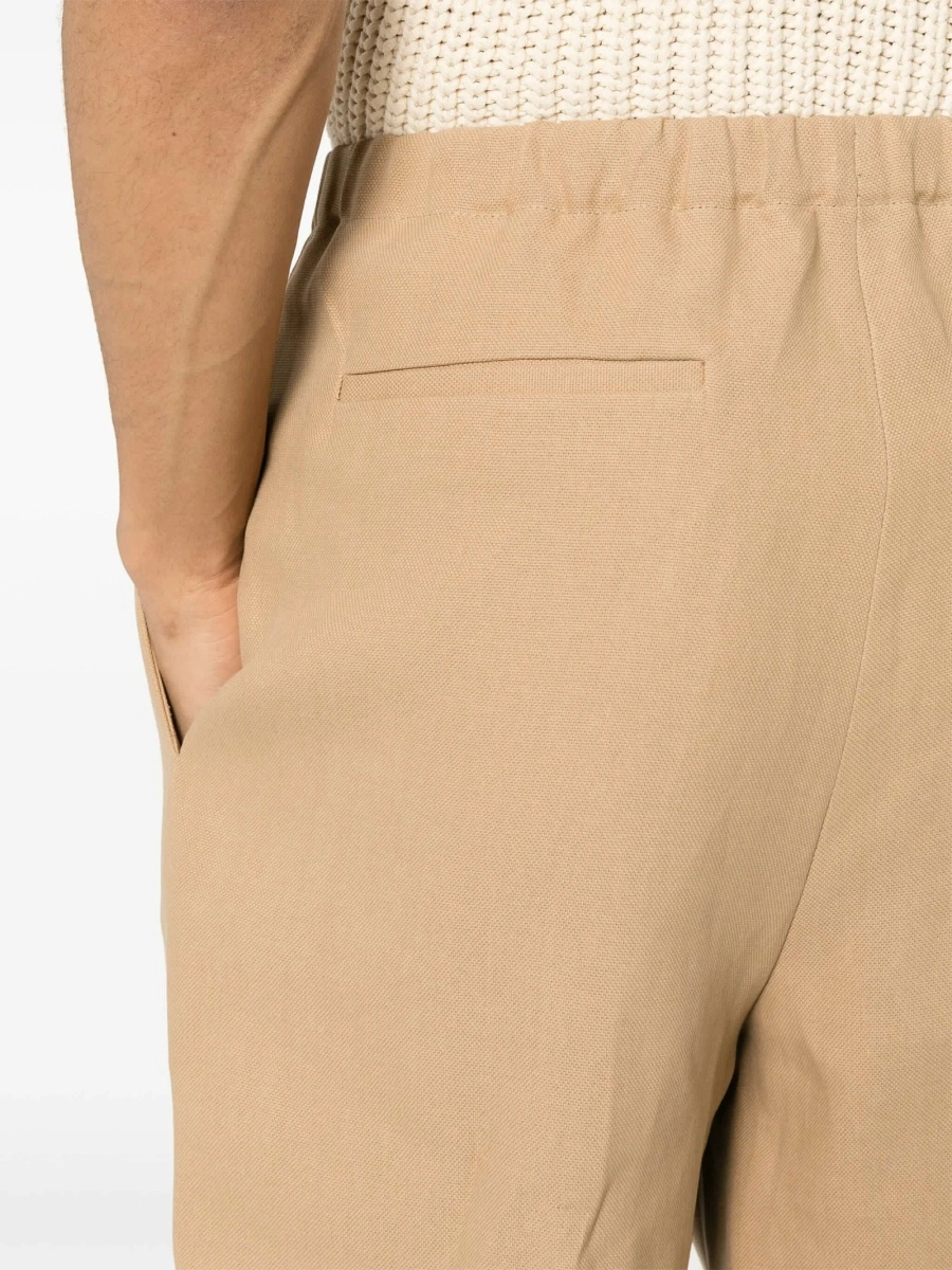 Pantaloni drepti Fendi neutri din hartie - Img 5
