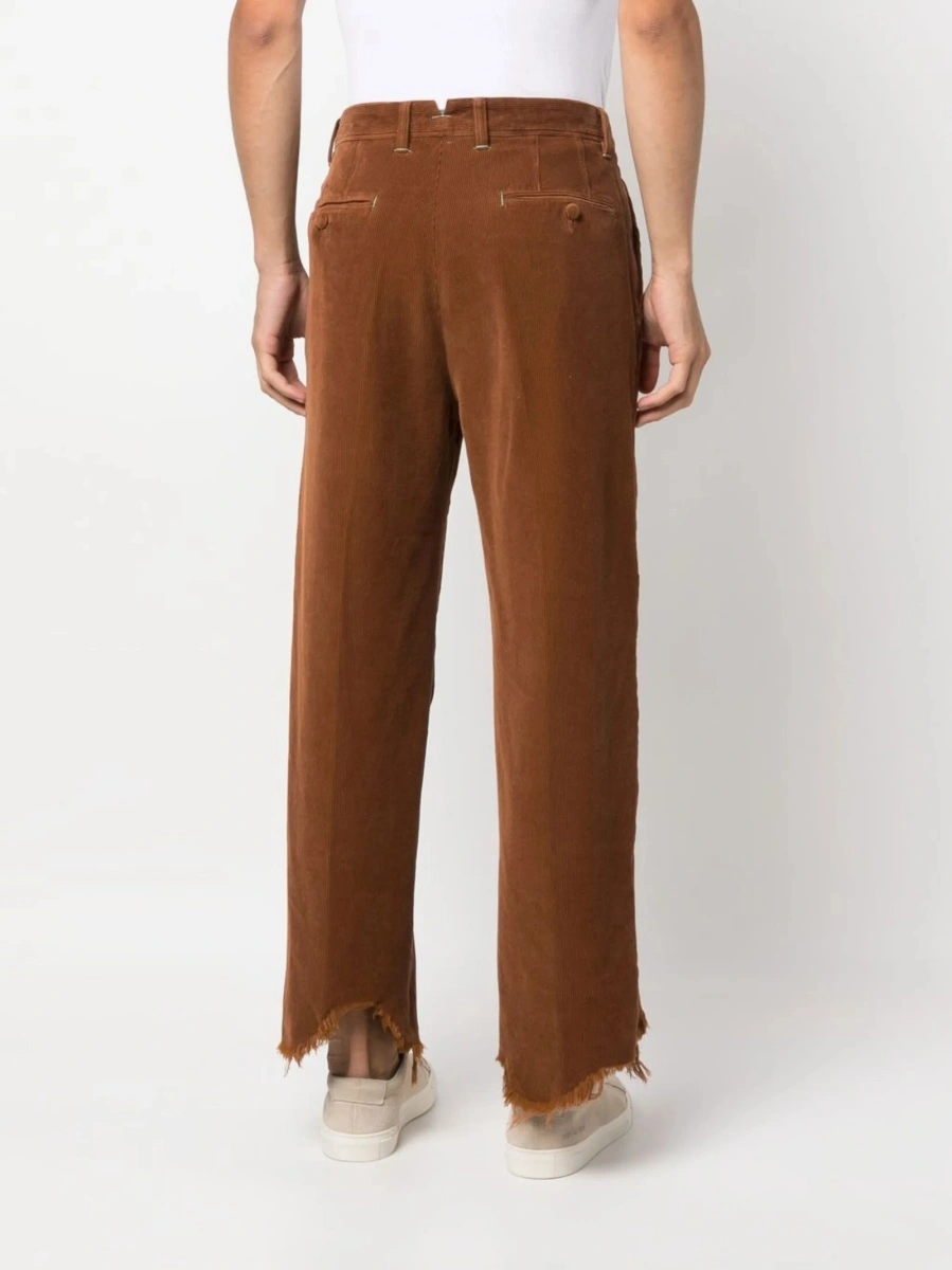 Pantaloni drepti Incotex maro - Img 4