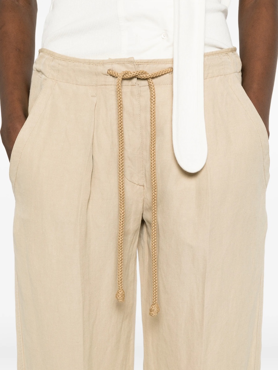 Pantaloni drepti Isabel Marant neutri din matase si in - Img 4
