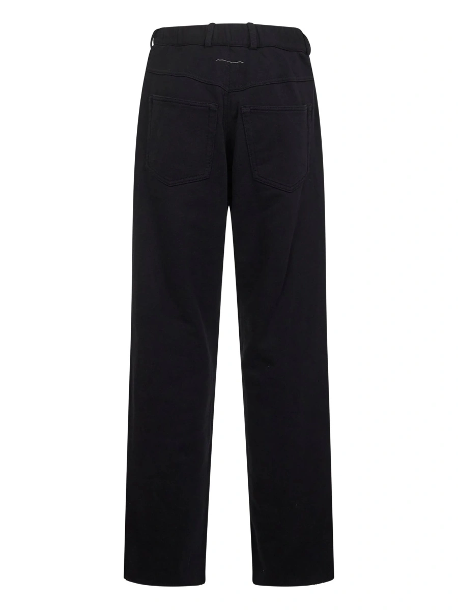 Pantaloni drepti MM6 Maison Margiela negri - Img 2