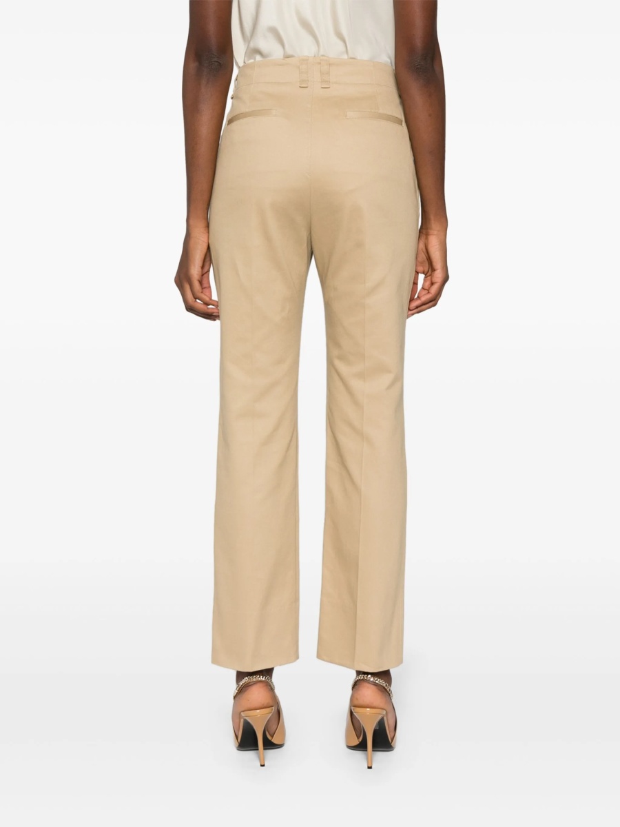 Pantaloni drepti Saint Laurent neutri din bumbac - Img 4