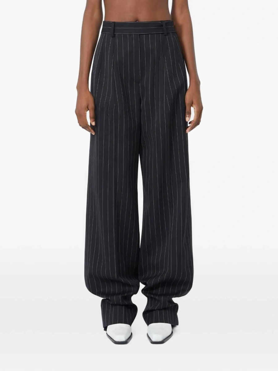 Pantaloni drepti SPORTMAX negri - Img 3
