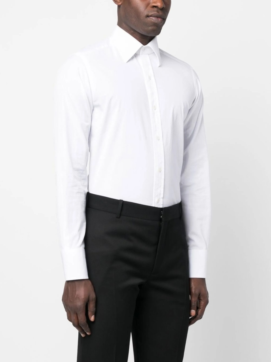 Pantaloni eleganti Alexander McQueen negri din lana si matase - Img 3