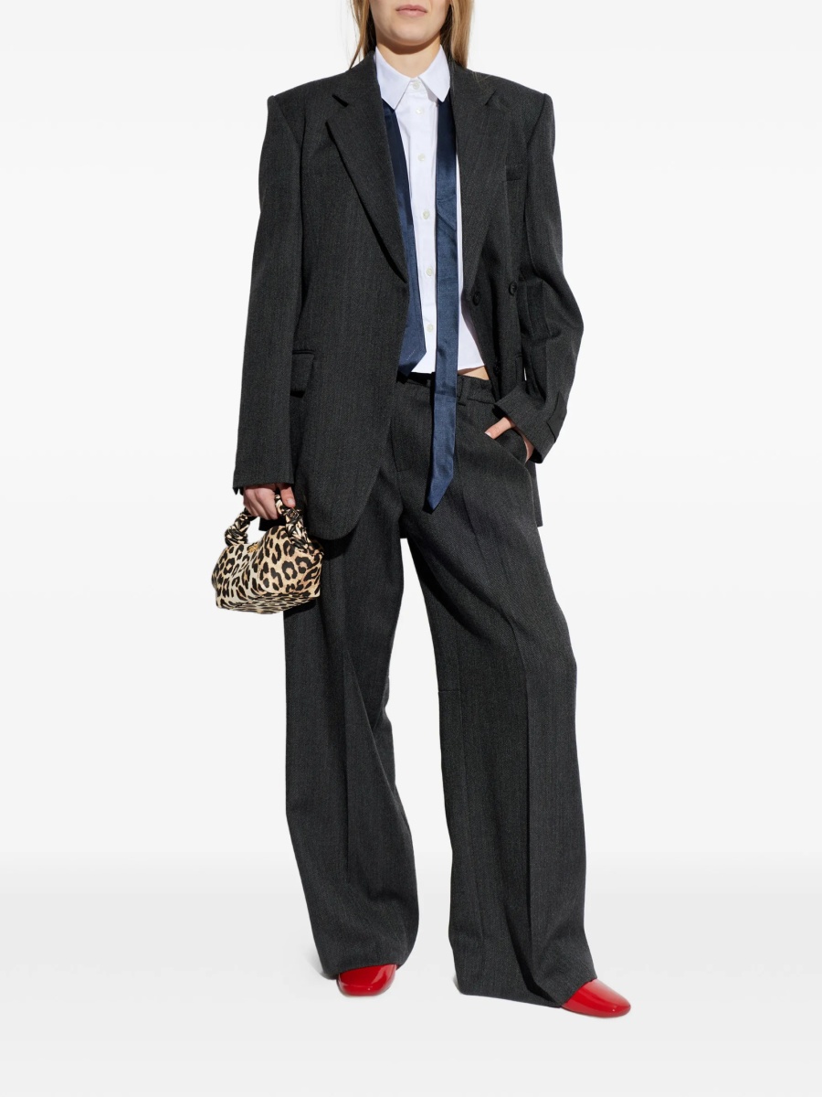 Pantaloni eleganti Alexander Wang gri - Img 2