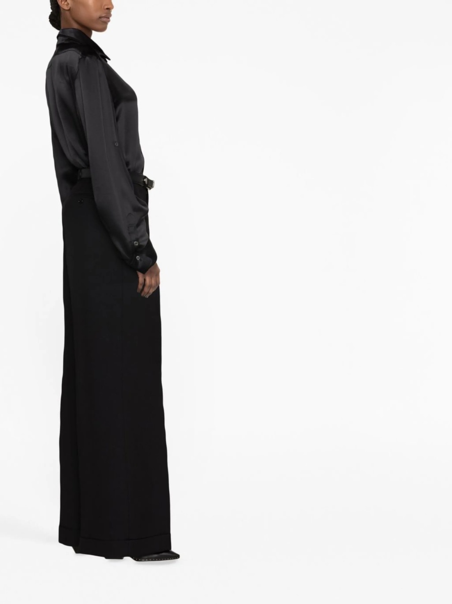 Pantaloni eleganti Gucci negri din lana - Img 3