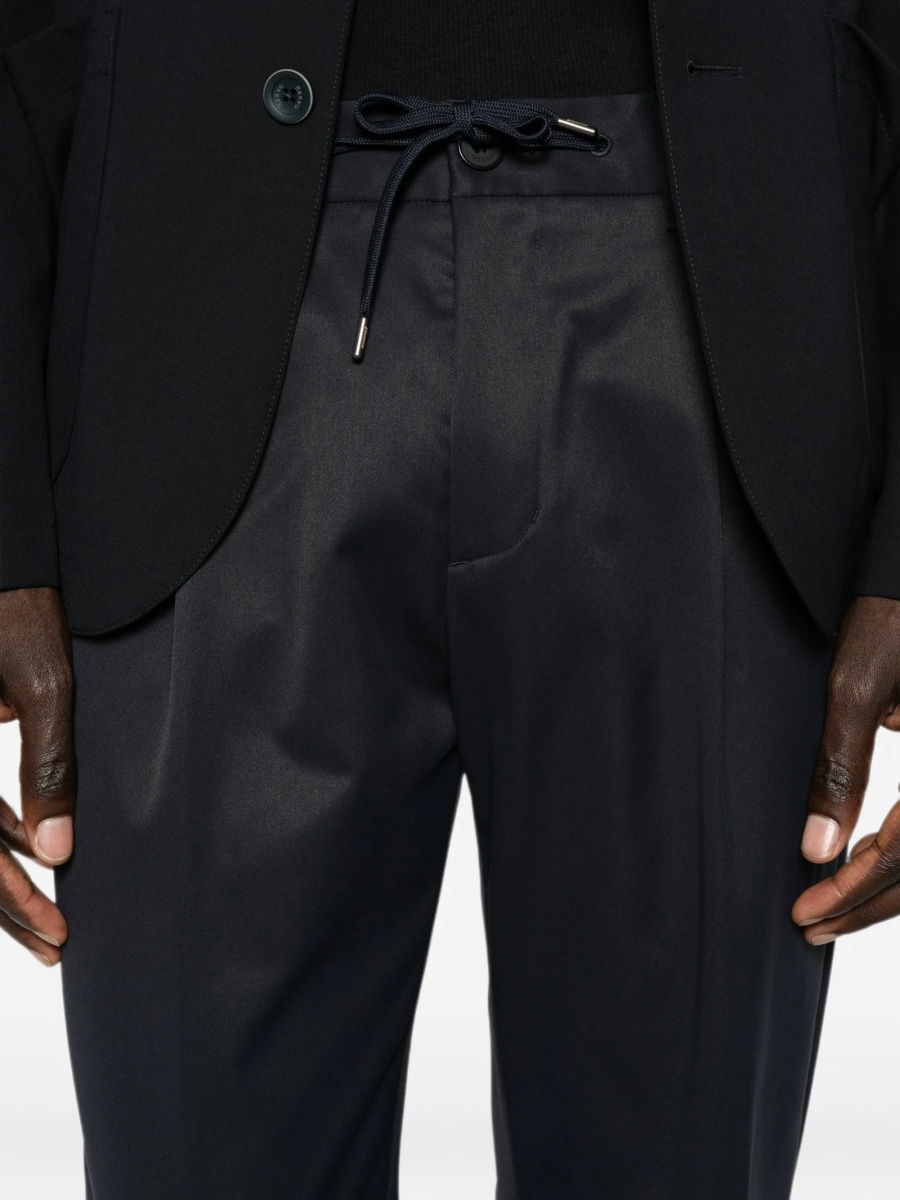 Pantaloni eleganti Herno albastri din polyester - Img 5