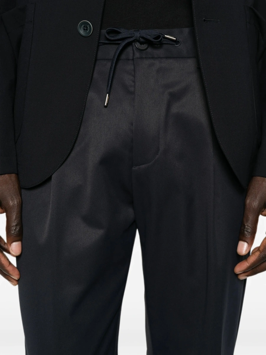 Pantaloni eleganti Herno albastri din polyester - Img 5