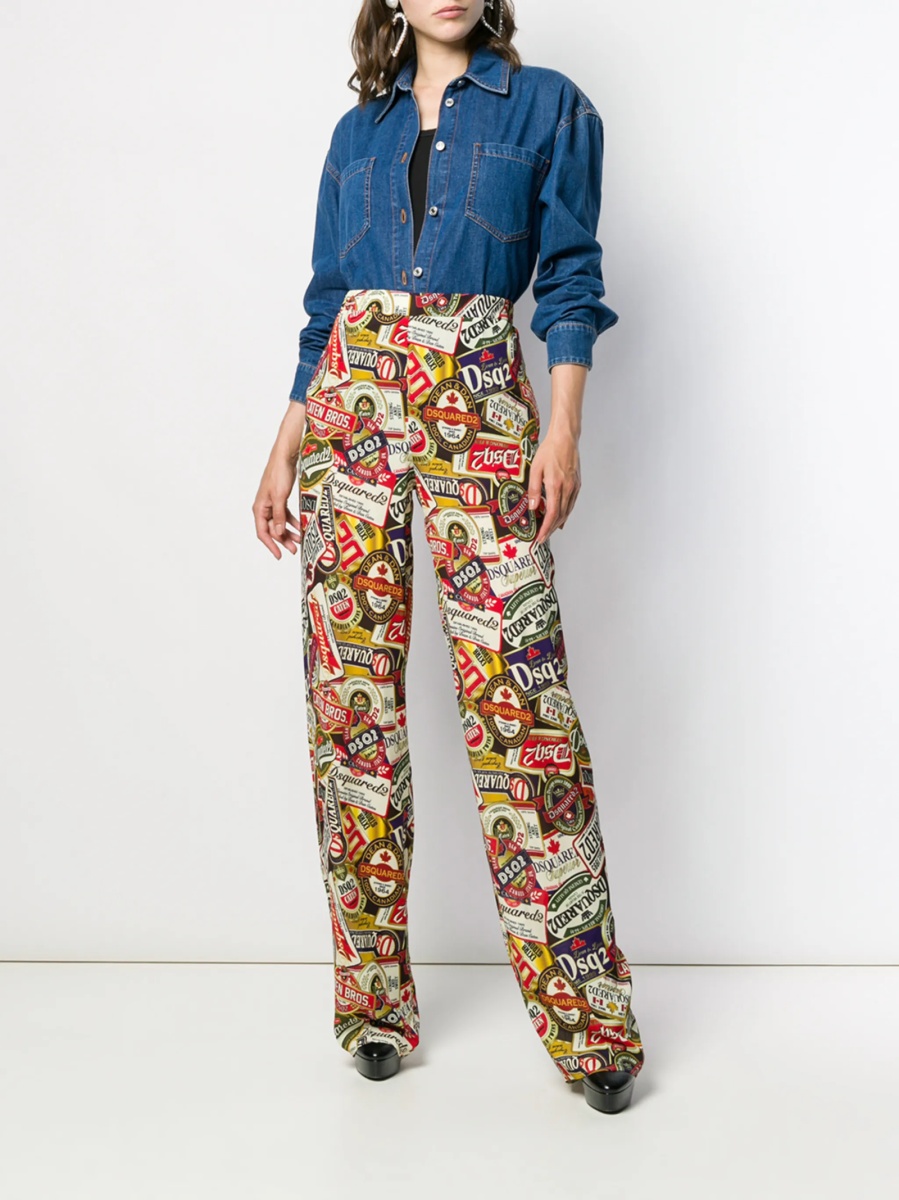Pantaloni evazati DSQUARED2 neutri - Img 2