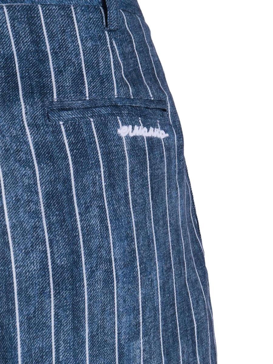 Pantaloni evazati Ermanno Scervino albastri din in - Img 3