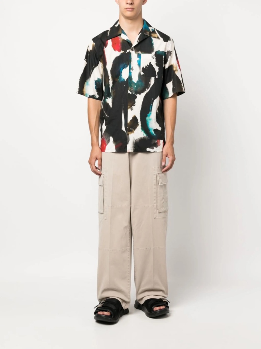 Pantaloni evazati Fendi neutri - Img 2