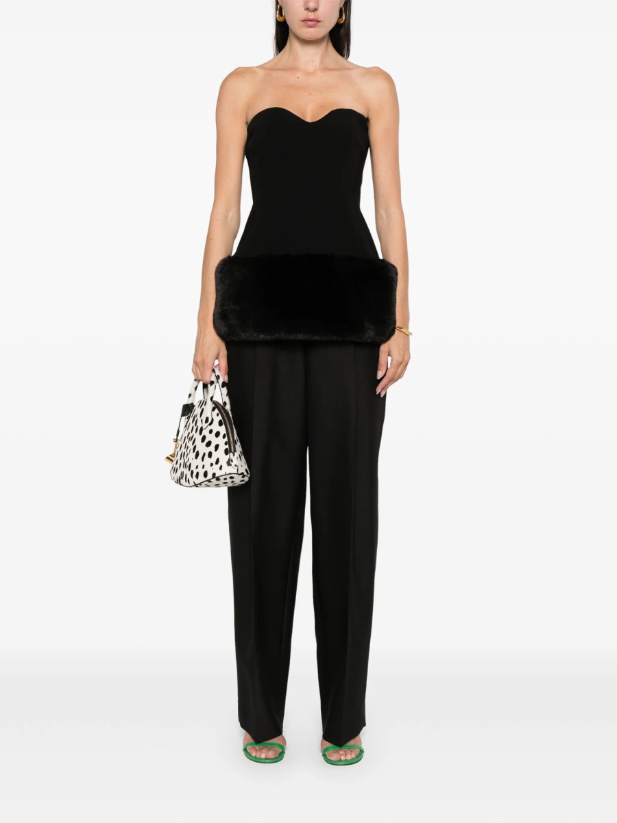 Pantaloni evazati JACQUEMUS negri din matase - Img 2