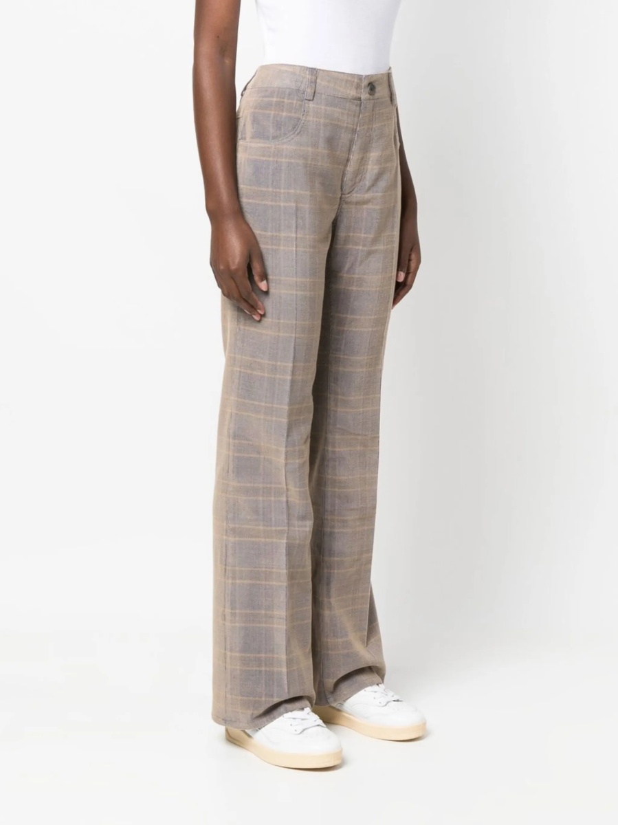Pantaloni evazati MCQ Alexander McQueen neutri din vascoza si spandex/elastan - Img 3