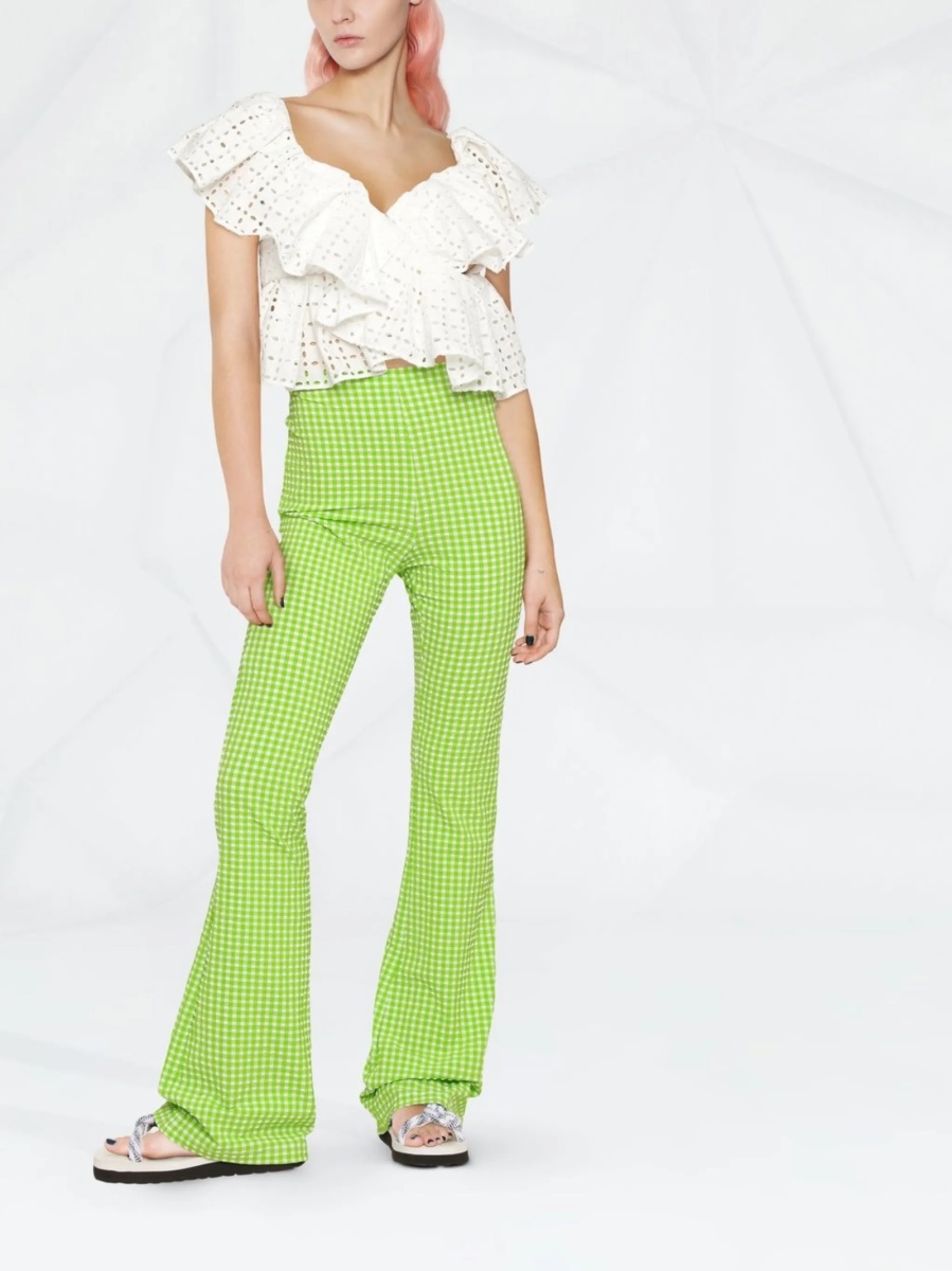 Pantaloni evazati MSGM verzi - Img 2