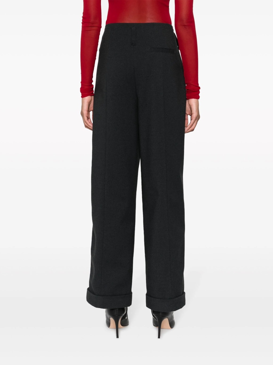 Pantaloni evazati Philosophy gri din polyester - Img 4