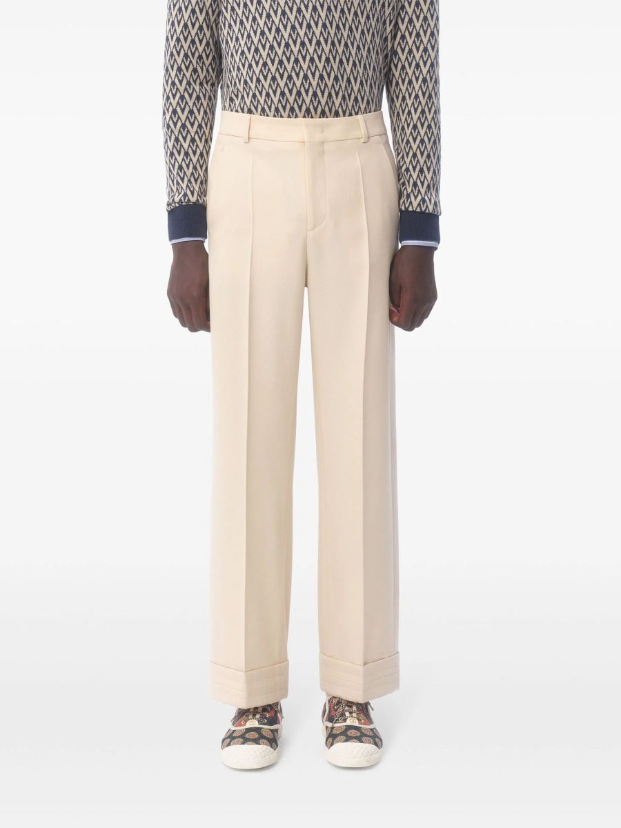 Pantaloni evazati Valentino Garavani neutri - Img 3