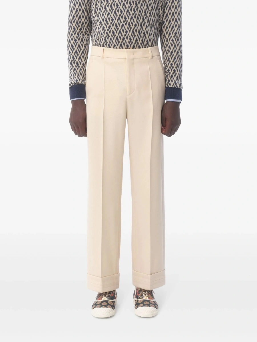 Pantaloni evazati Valentino Garavani neutri - Img 3
