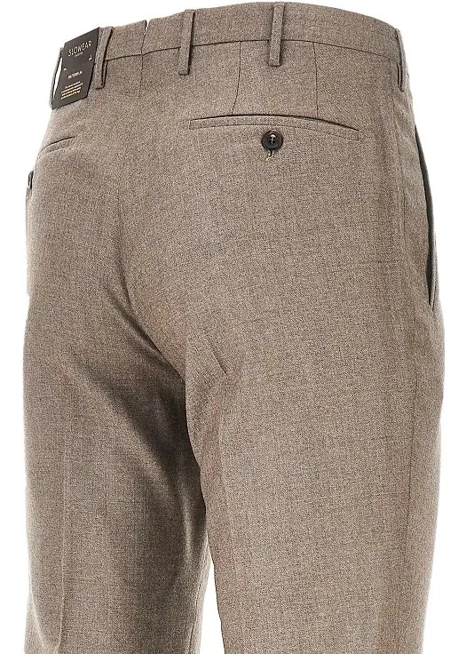 Pantaloni Incotex maro din lana - Img 4