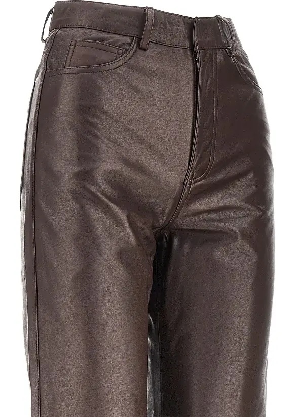 Pantaloni Leather straight leg pants - Img 2