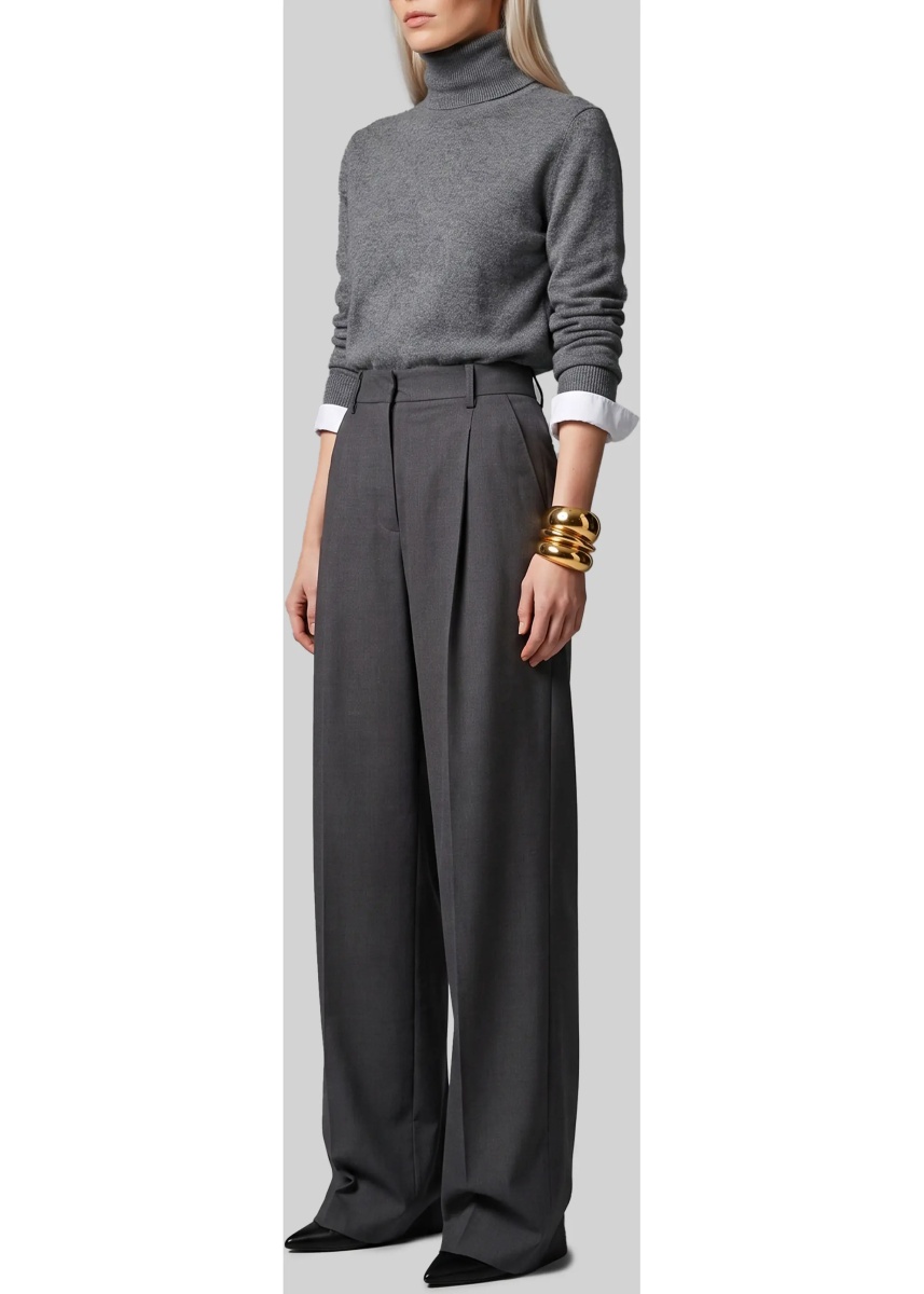 Pantaloni Light Stretch Canvas Pants In Anthracite - Img 2