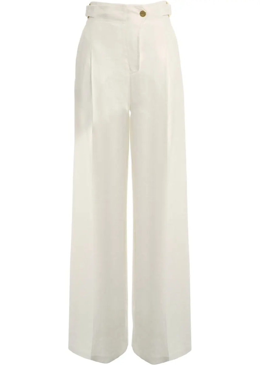 Pantaloni Linen blend palazzo pants - Img 2