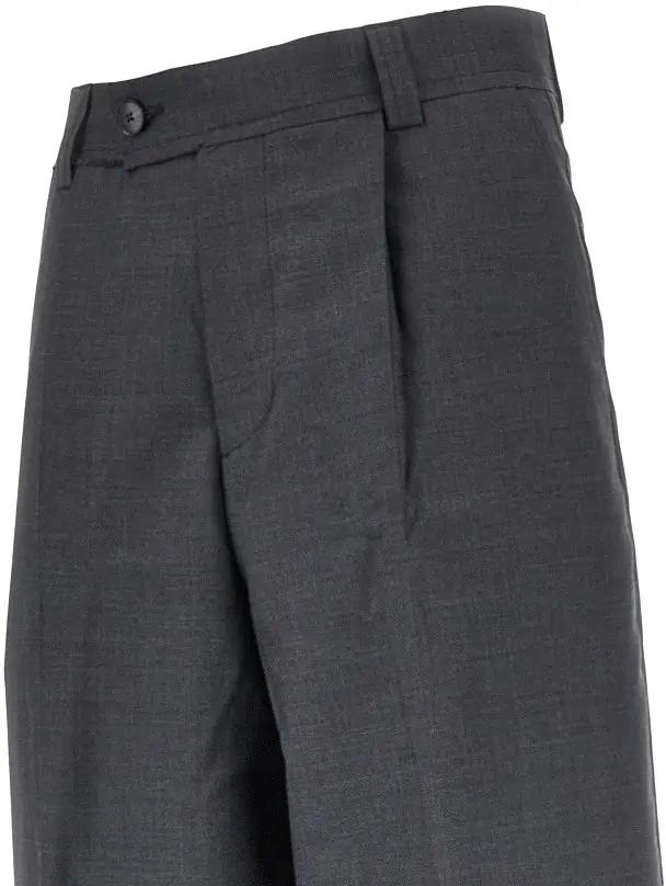 Pantaloni Mfpen gri din lana - Img 2