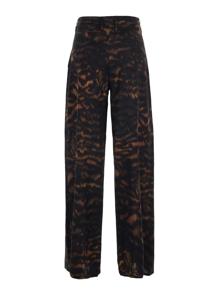 Pantaloni MOMONÌ negri din matase si elastan - Img 2