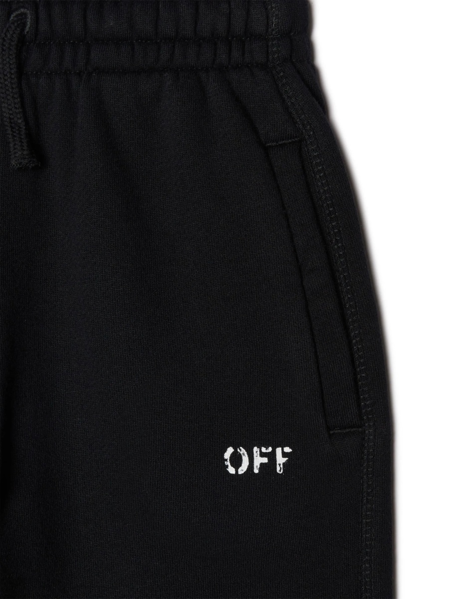 Pantaloni Off-White negri din bumbac - Img 3