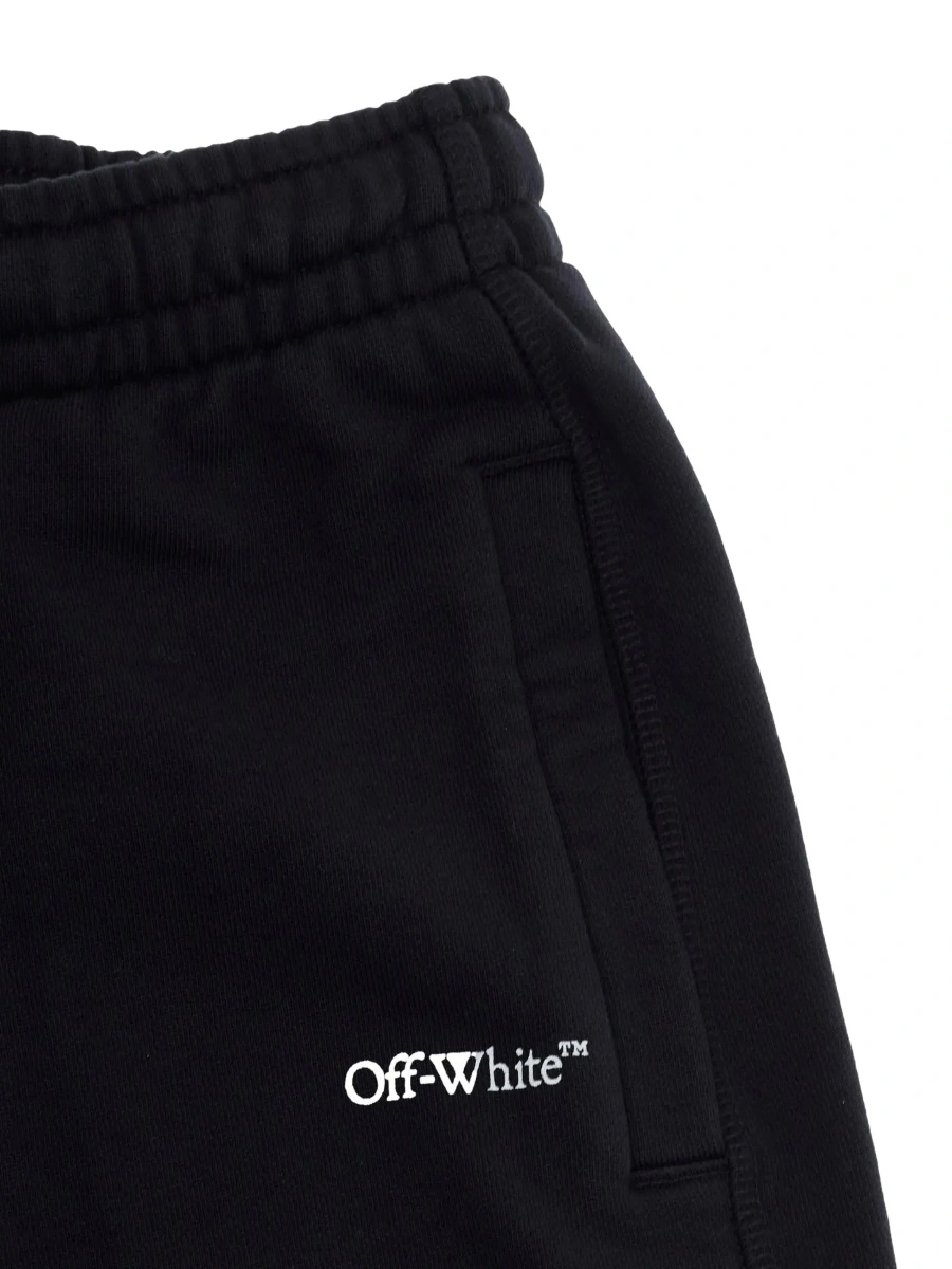 Pantaloni Off-White negri din bumbac - Img 5